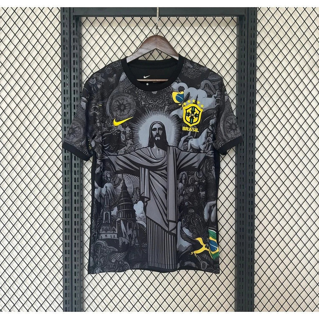BRAZIL JESUS SPECIAL EDITION PREMIUM BLACK JERSEY